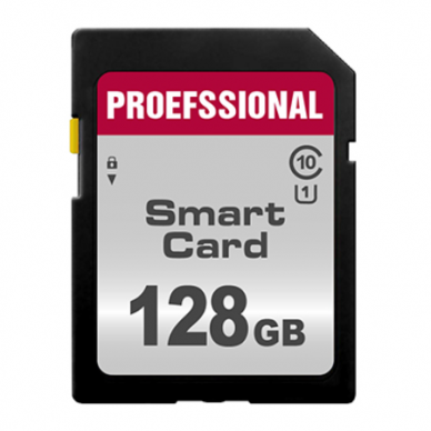 128 GB SD tipo atminties kortelė - juoda