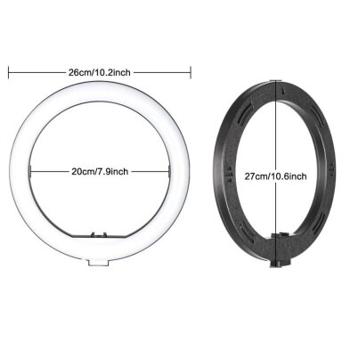 žiedinė LED lempa su valdikliu 26 cm